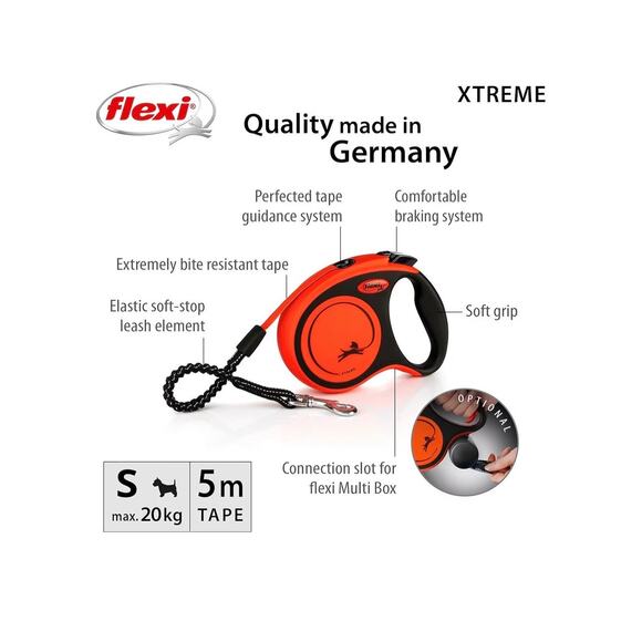 Flexi Xtreme Retractable Tape Dog Leash 16 ft length Sz Small up to 44 pds - Picture 2 of 12
